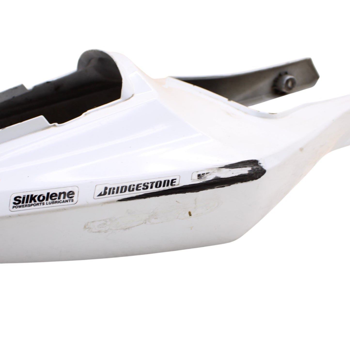 2003 2004 SUZUKI GSXR 1000 REAR BACK TAIL FAIRING COWL SHROUD WHITE PLASTIC