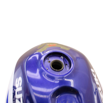 2003 2004 SUZUKI GSXR 1000 GAS TANK FUEL PETROL CANISTER RESERVOIR BLUE STOCK