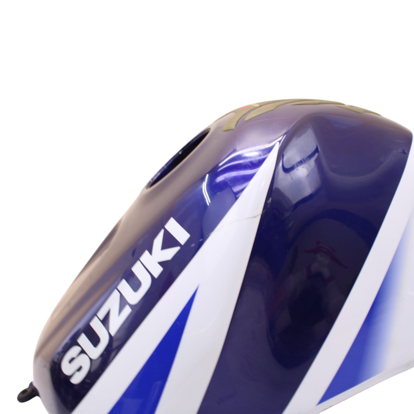 2003 2004 SUZUKI GSXR 1000 GAS TANK FUEL PETROL CANISTER RESERVOIR BLUE STOCK