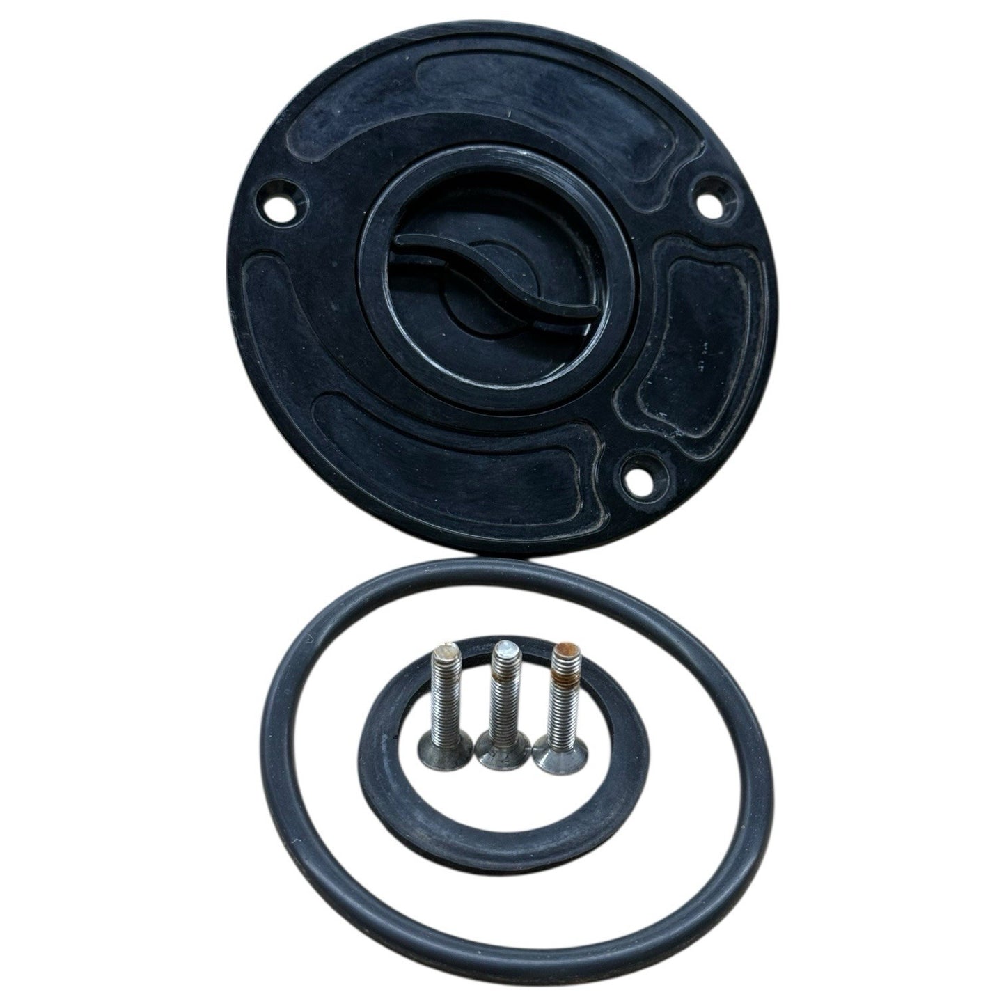 2005 2006 SUZUKI GSXR 1000 GAS CAP FUEL TANK BLACK RESERVOIR COVER