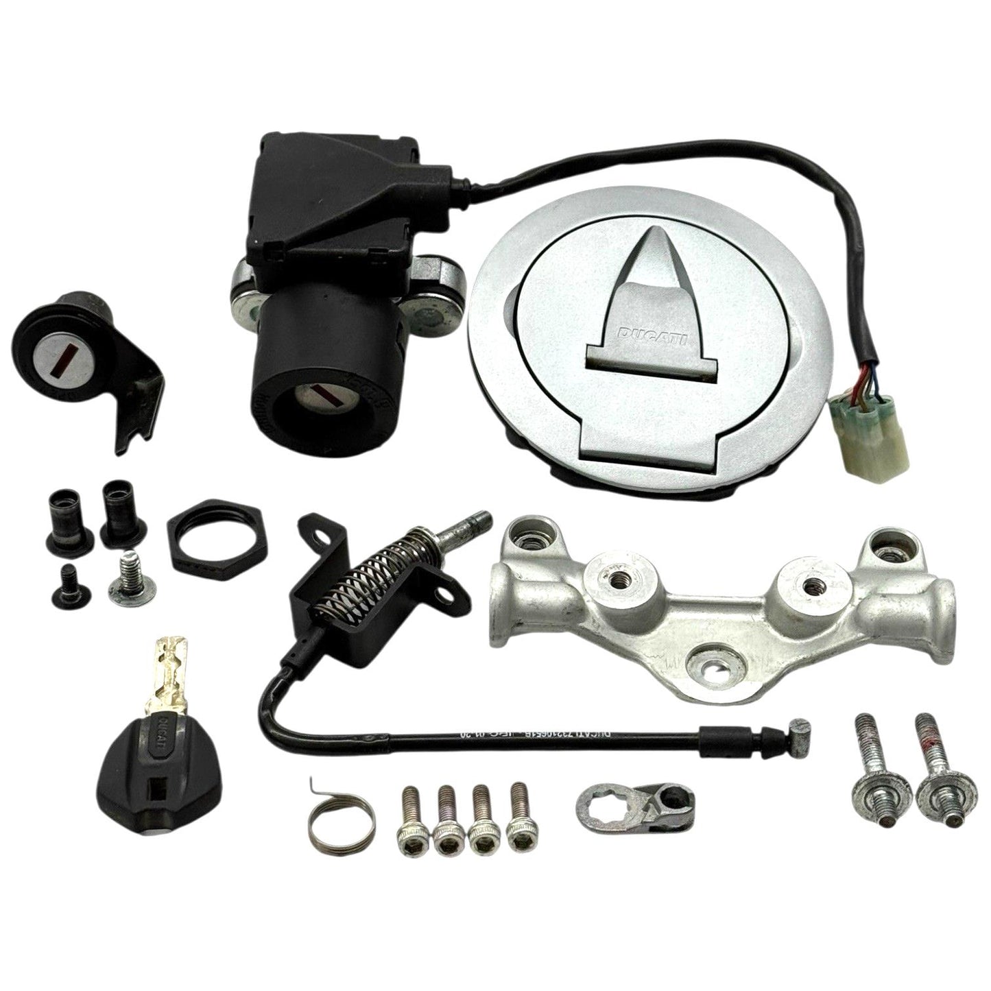 2020 - 2025 DUCATI PANIGALE V2 LOCK SET IGNITION SWITCH GAS CAP WITH KEY BOLTS