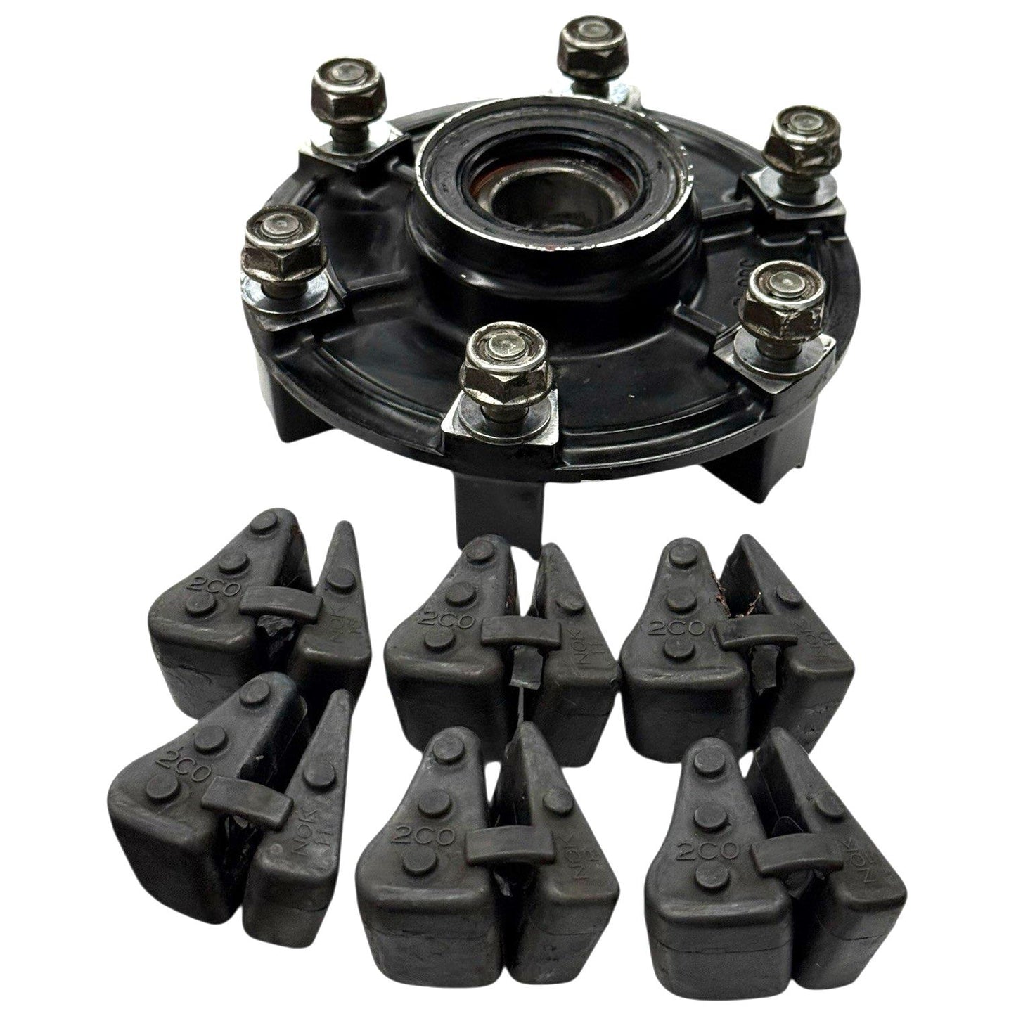 2006 2007 YAMAHA YZF R6 REAR WHEEL HUB / CARRIER / SPROCKET HOLDER NUTS WASHER