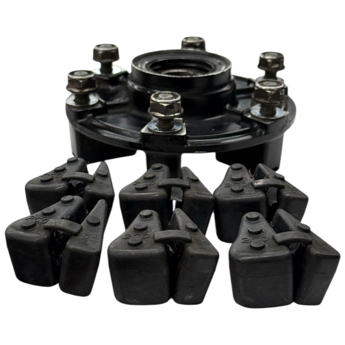 2006 2007 YAMAHA YZF R6 REAR WHEEL HUB / CARRIER / SPROCKET HOLDER NUTS WASHER