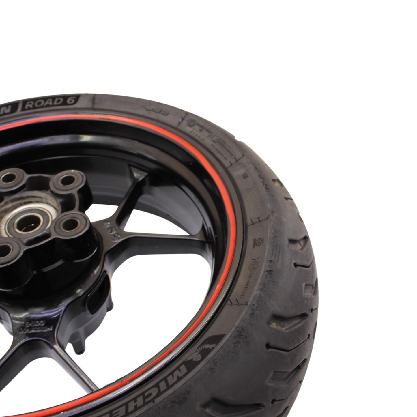 2015 - 2020 APRILIA RSV4 REAR WHEEL BACK RIM TIRE RUBBER BLACK ORANGE STOCK OEM