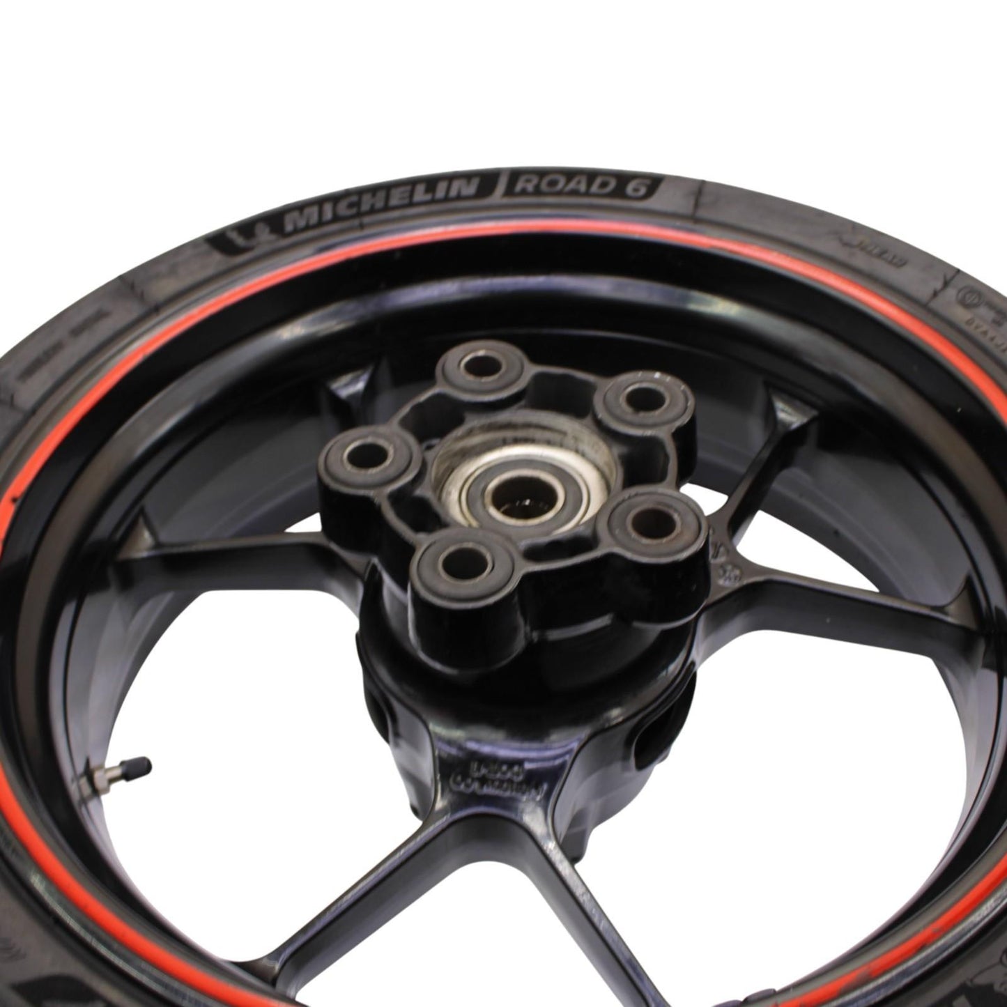 2015 - 2020 APRILIA RSV4 REAR WHEEL BACK RIM TIRE RUBBER BLACK ORANGE STOCK OEM