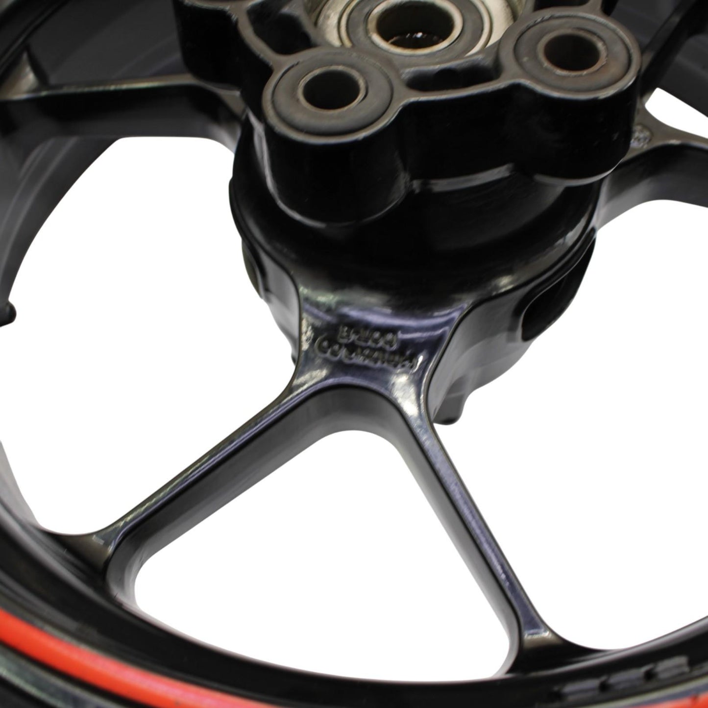 2015 - 2020 APRILIA RSV4 REAR WHEEL BACK RIM TIRE RUBBER BLACK ORANGE STOCK OEM