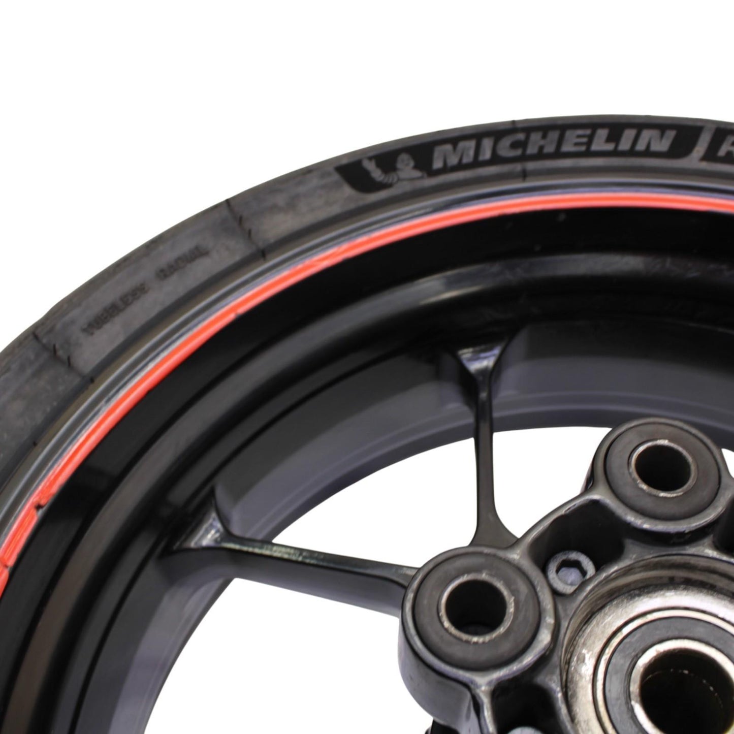 2015 - 2020 APRILIA RSV4 REAR WHEEL BACK RIM TIRE RUBBER BLACK ORANGE STOCK OEM