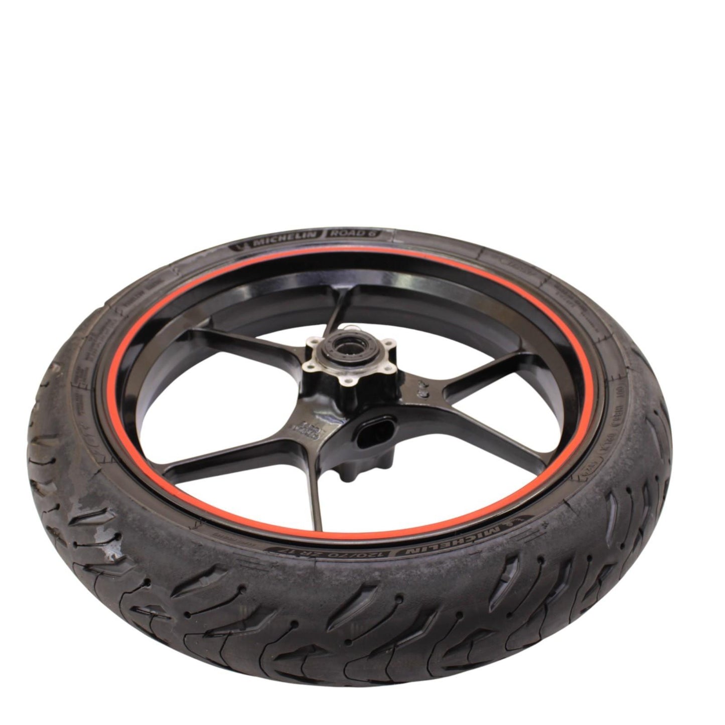 2015 - 2020 APRILIA RSV4 FRONT WHEEL RIM TIRE RUBBER BLACK ORANGE STOCK OEM