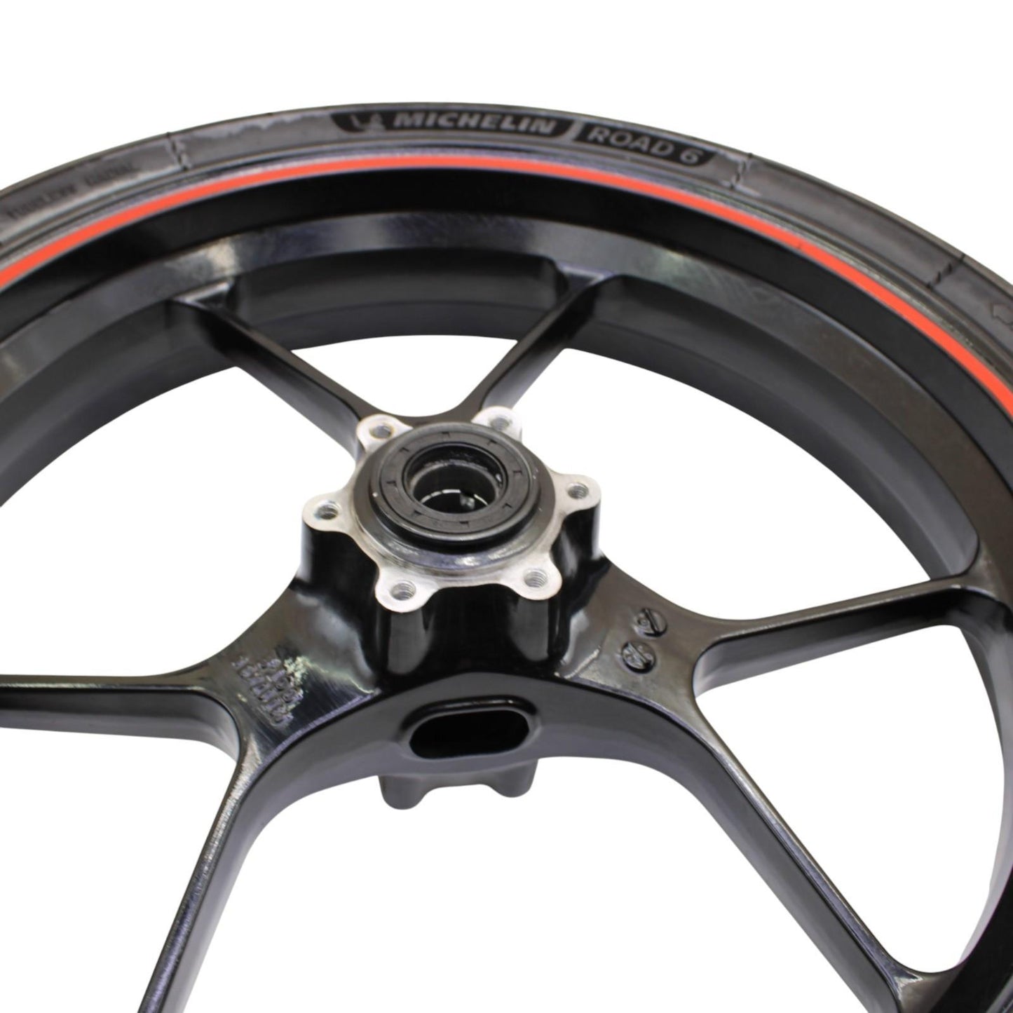 2015 - 2020 APRILIA RSV4 FRONT WHEEL RIM TIRE RUBBER BLACK ORANGE STOCK OEM