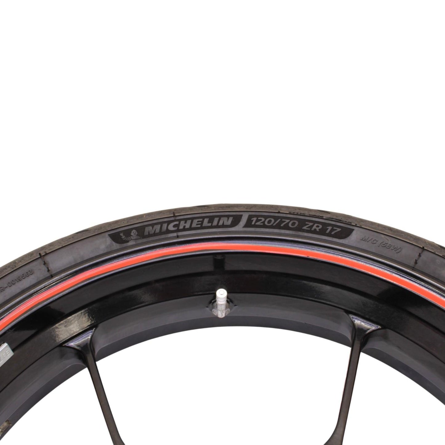 2015 - 2020 APRILIA RSV4 FRONT WHEEL RIM TIRE RUBBER BLACK ORANGE STOCK OEM