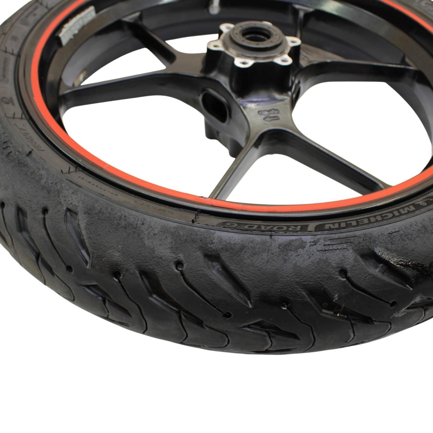 2015 - 2020 APRILIA RSV4 FRONT WHEEL RIM TIRE RUBBER BLACK ORANGE STOCK OEM
