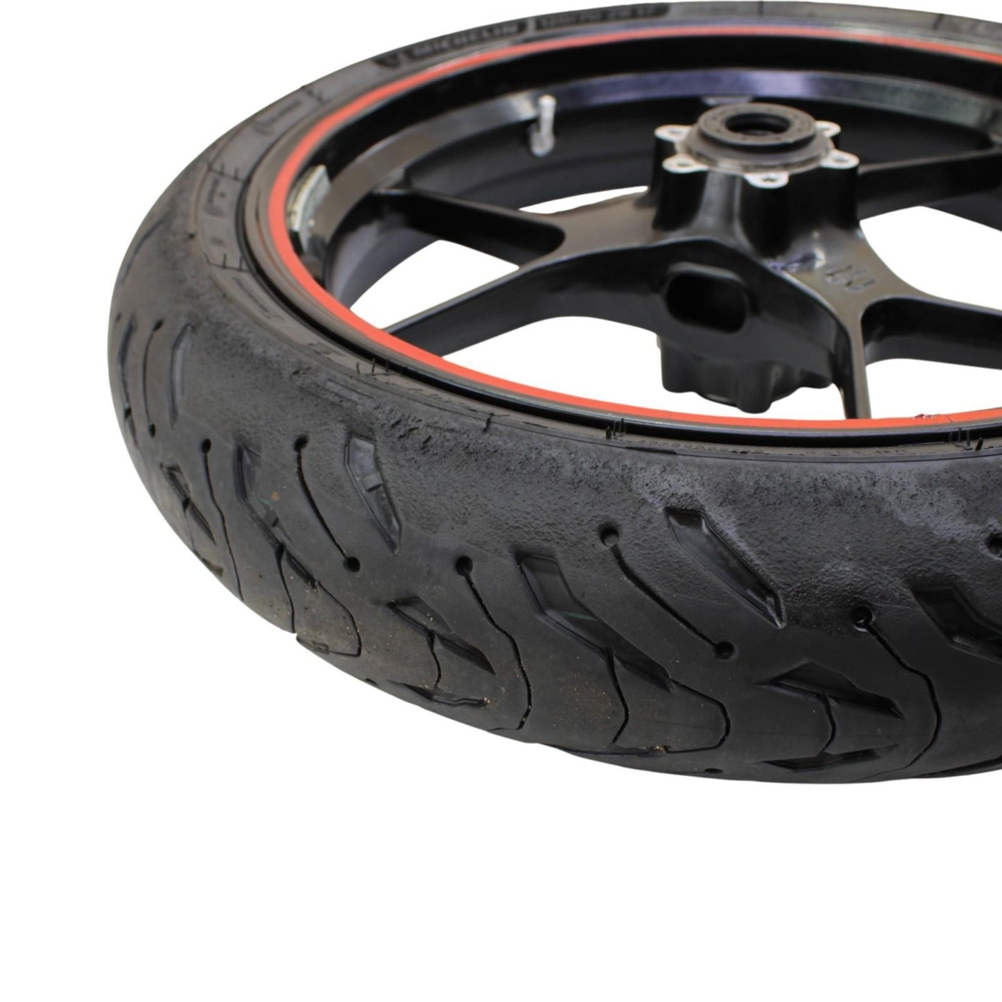 2015 - 2020 APRILIA RSV4 FRONT WHEEL RIM TIRE RUBBER BLACK ORANGE STOCK OEM