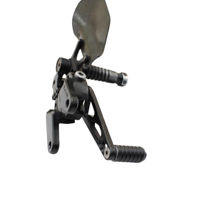 2015 - 2020 APRILIA RSV4 DRIVER REARSET SHIFT BRAKE PEG FOOT REST BLACK STOCK