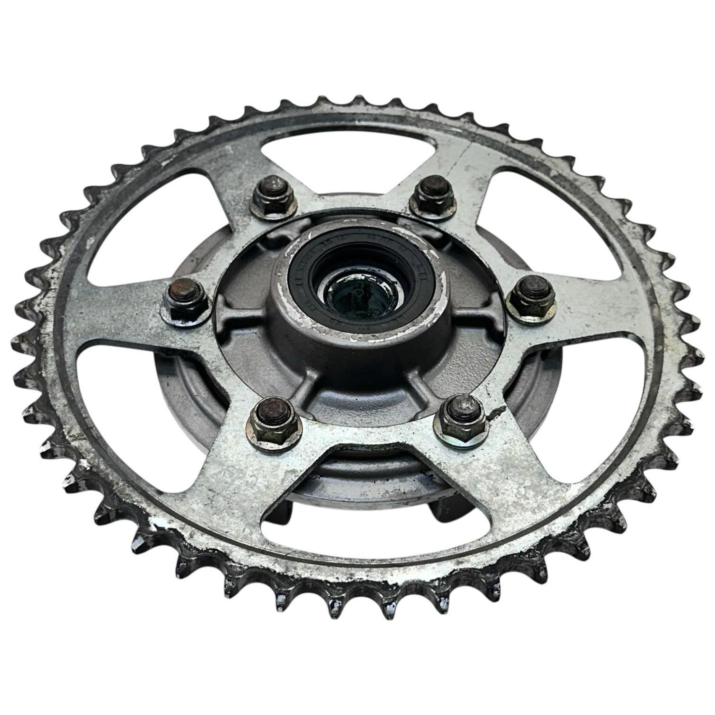 2006 - 2008 TRIUMPH DAYTONA 675 REAR HUB WHEEL SPROCKET MOUNT STOCK SILVER