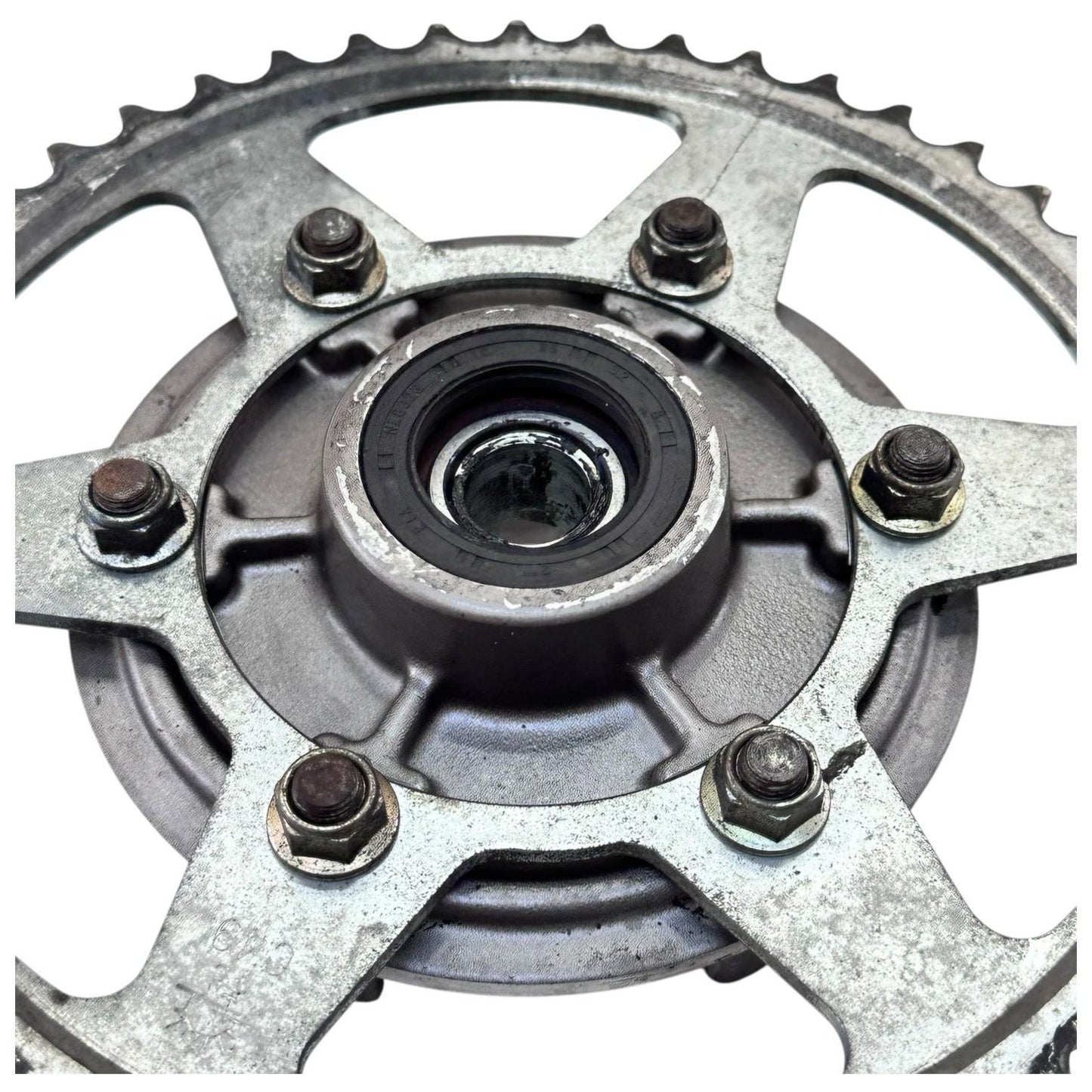 2006 - 2008 TRIUMPH DAYTONA 675 REAR HUB WHEEL SPROCKET MOUNT STOCK SILVER