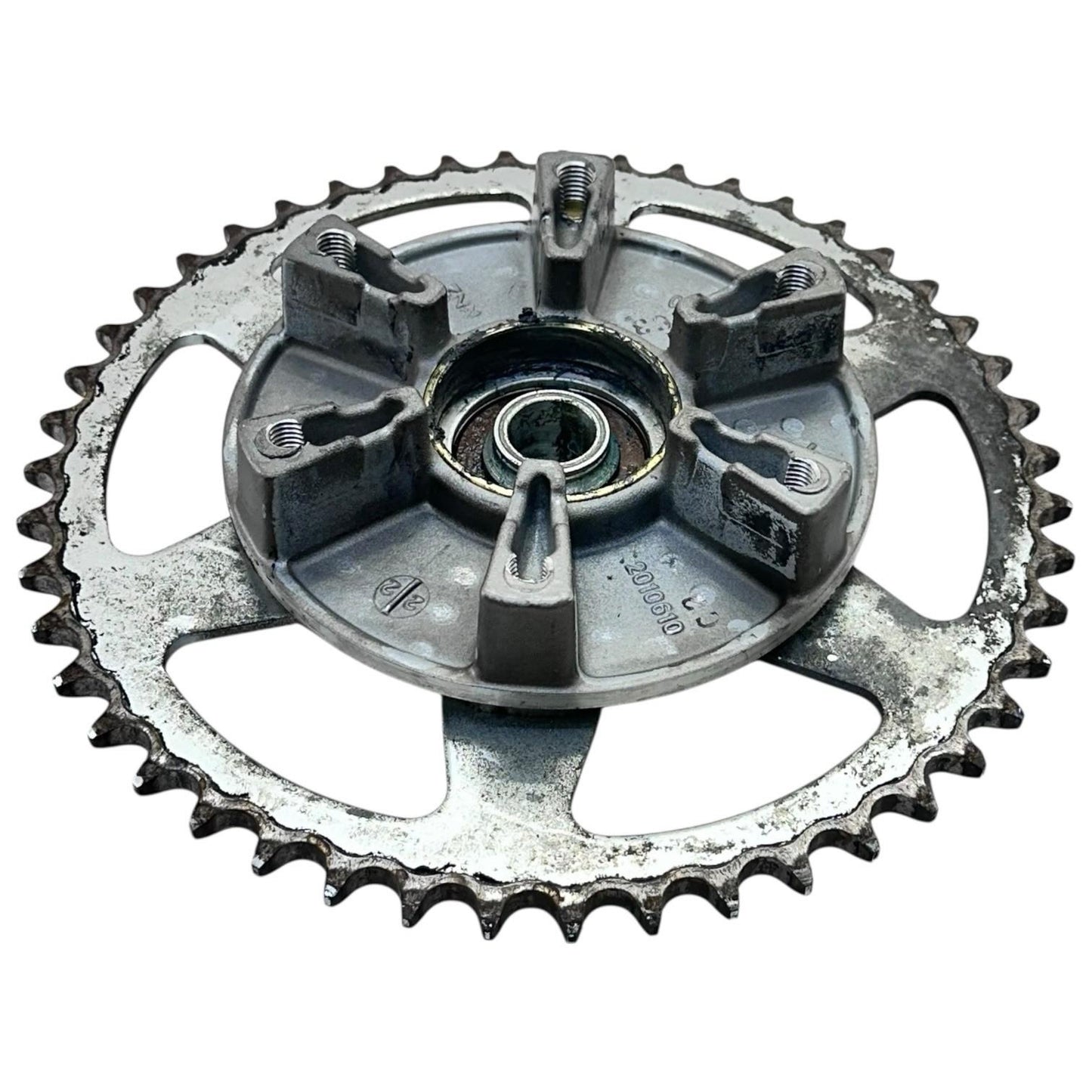 2006 - 2008 TRIUMPH DAYTONA 675 REAR HUB WHEEL SPROCKET MOUNT STOCK SILVER