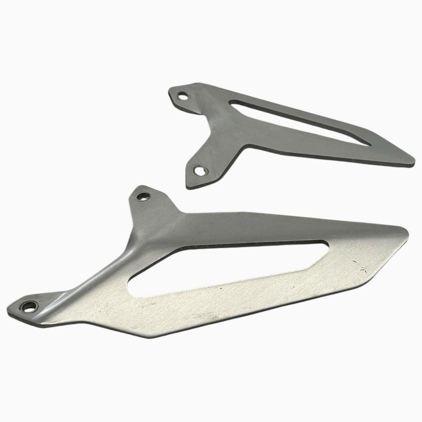 2012 - 2015 DUCATI PANIGALE 899 1199 HEEL GUARD SET LEFT RIGHT PLATES SILVER