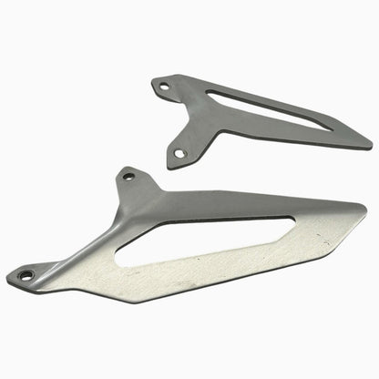 2012 - 2015 DUCATI PANIGALE 899 1199 HEEL GUARD SET LEFT RIGHT PLATES SILVER