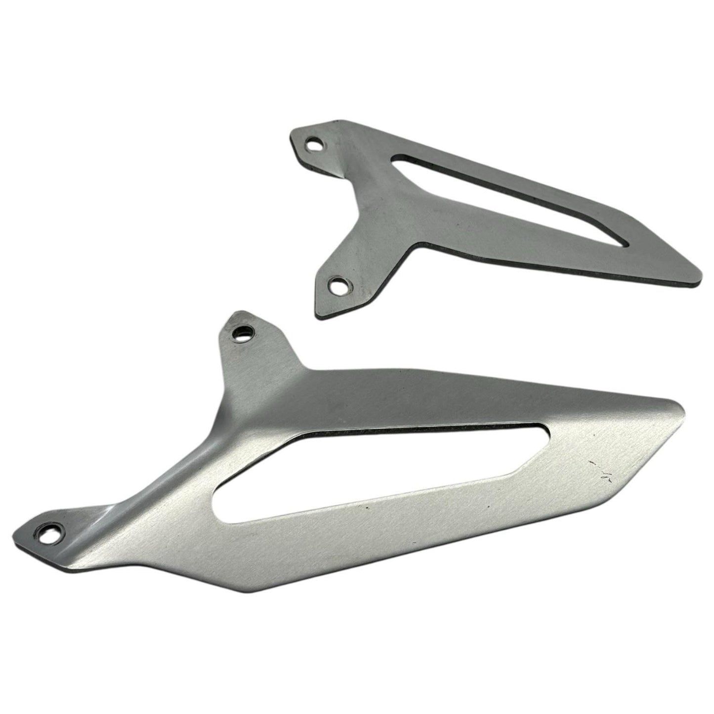 2012 - 2015 DUCATI PANIGALE 899 1199 HEEL GUARD SET LEFT RIGHT PLATES SILVER