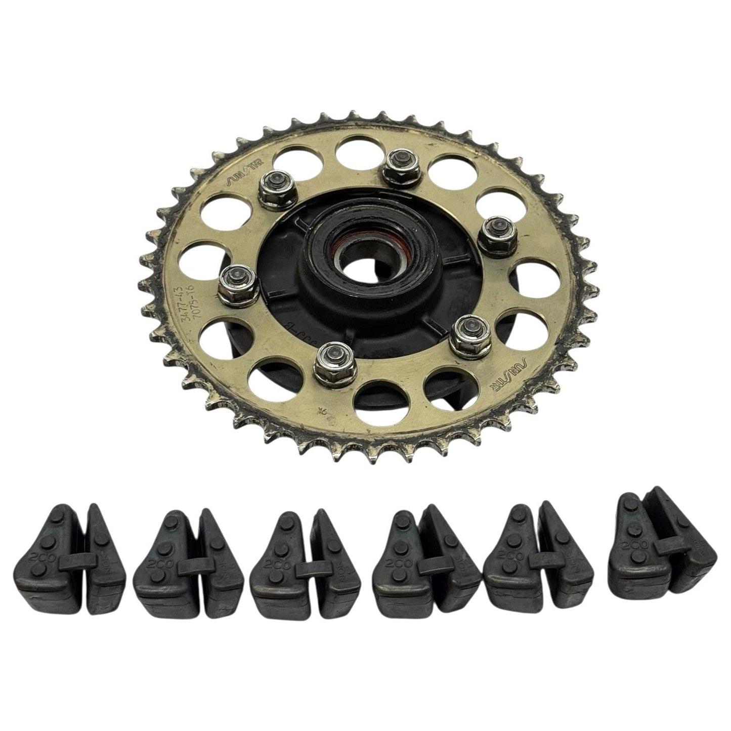 2008 - 2016 YAMAHA YZF R6 REAR SPROCKET BACK WHEEL HUB CUSHIONS SUNSTAR GOLD