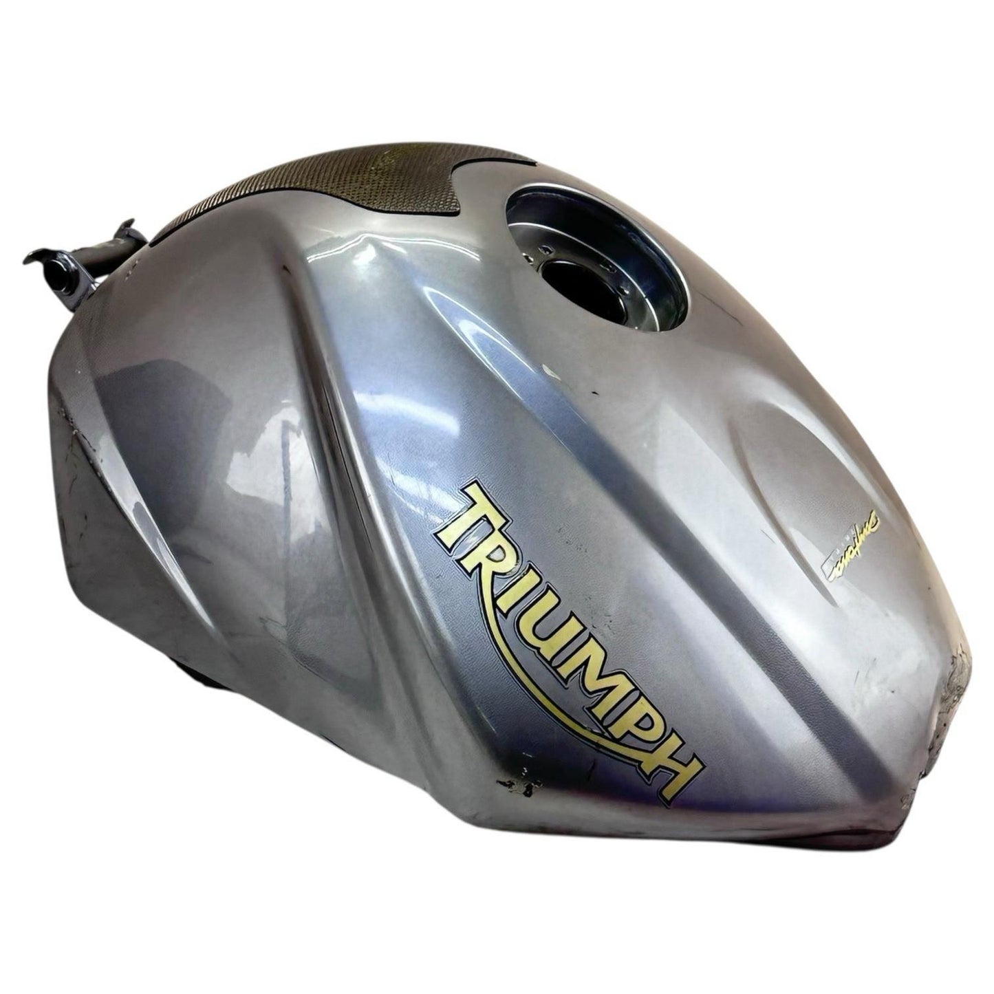 2006 - 2008 TRIUMPH DAYTONA 675 GAS TANK FUEL RESERVOIR GREY *DENTED/SCUFFED*