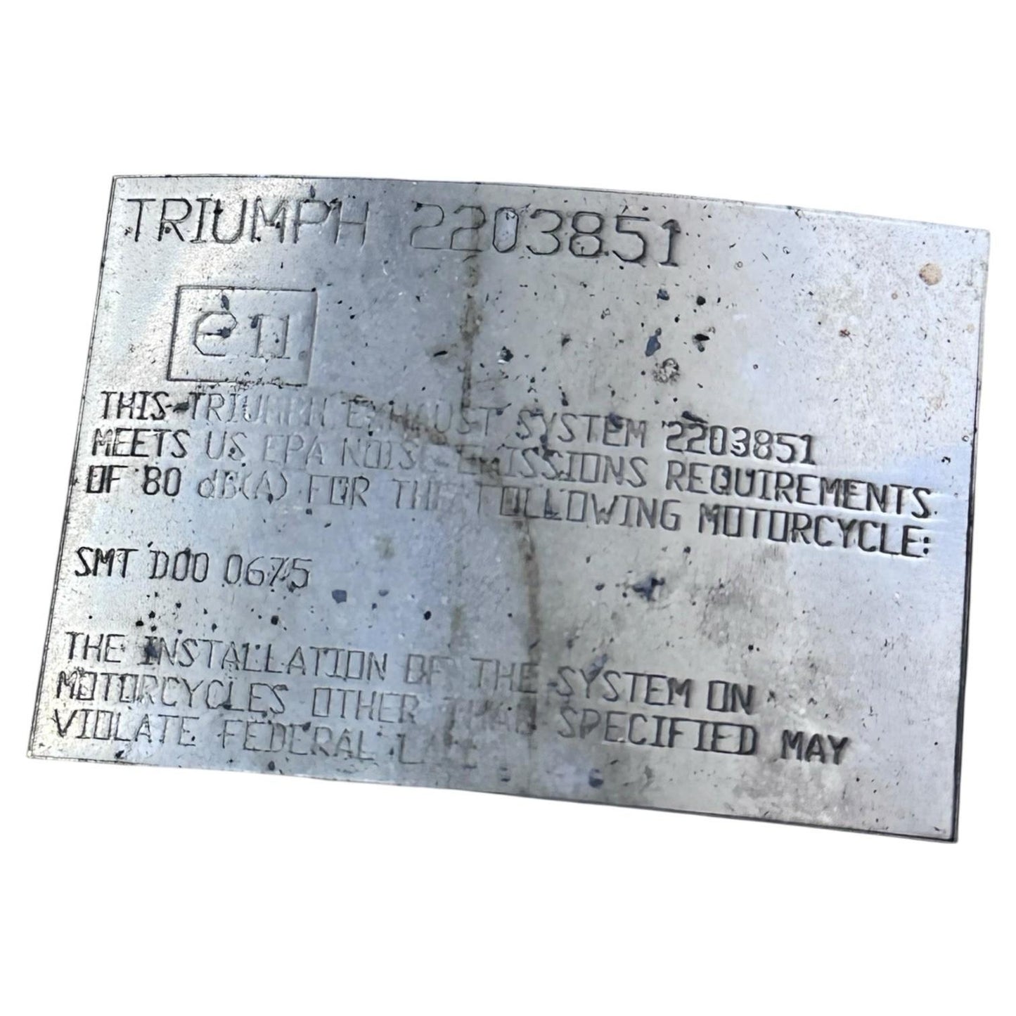 2006 - 2008 TRIUMPH DAYTONA 675 EXHAUST MUFFLER SILENCER HEAT SHEILD STOCK OEM