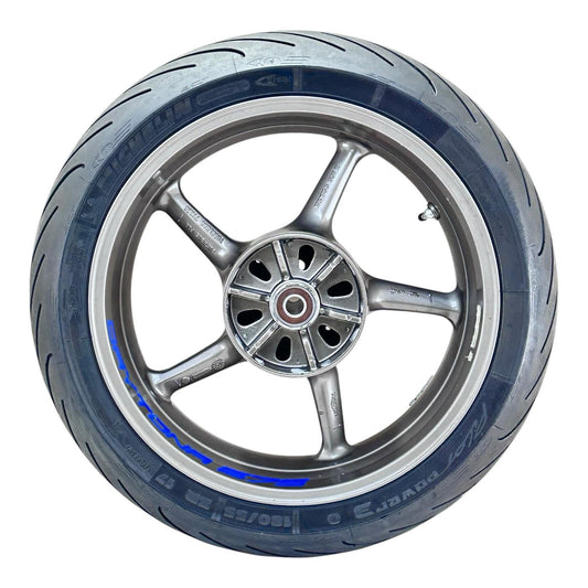 2006 - 2008 TRIUMPH DAYTONA 675 REAR WHEEL BACK RIM TIRE RUBBER HUB GREY OEM