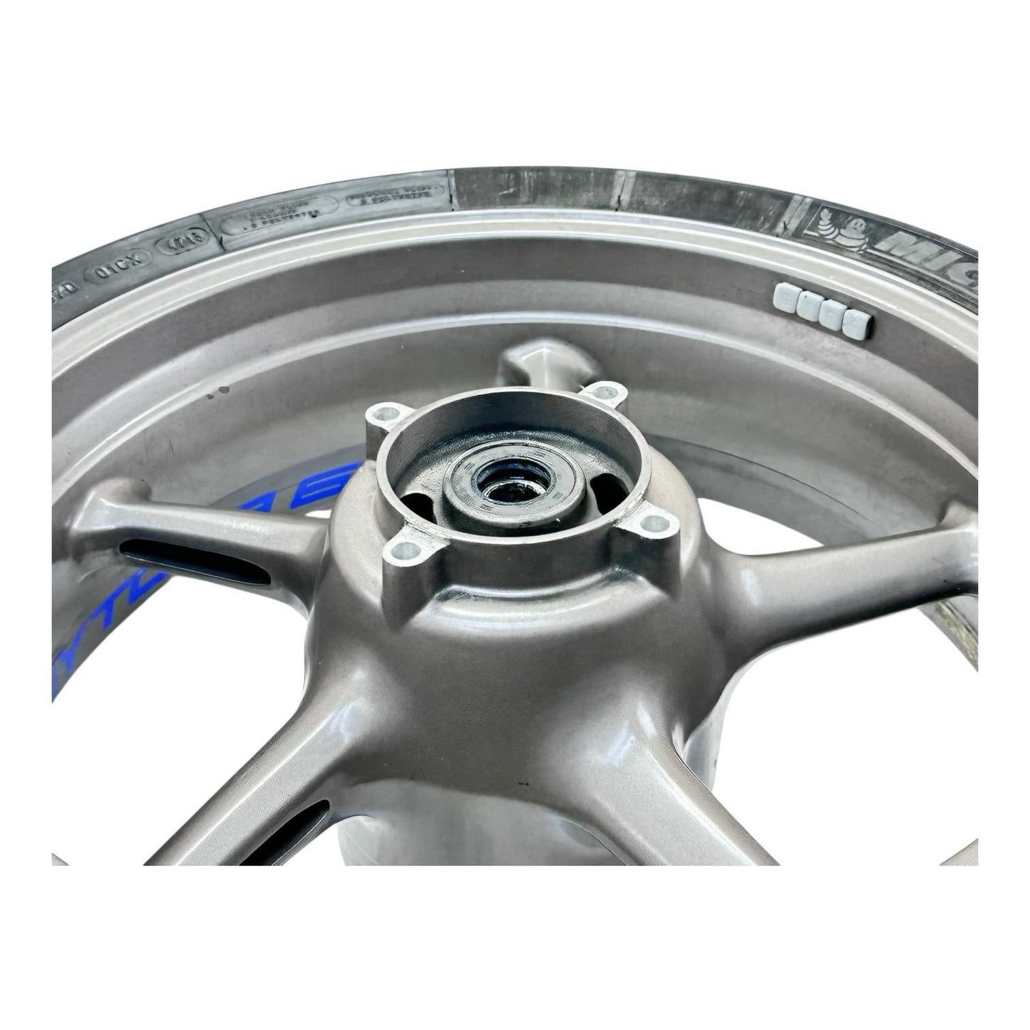 2006 - 2008 TRIUMPH DAYTONA 675 REAR WHEEL BACK RIM TIRE RUBBER HUB GREY OEM