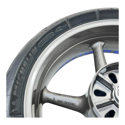 2006 - 2008 TRIUMPH DAYTONA 675 REAR WHEEL BACK RIM TIRE RUBBER HUB GREY OEM