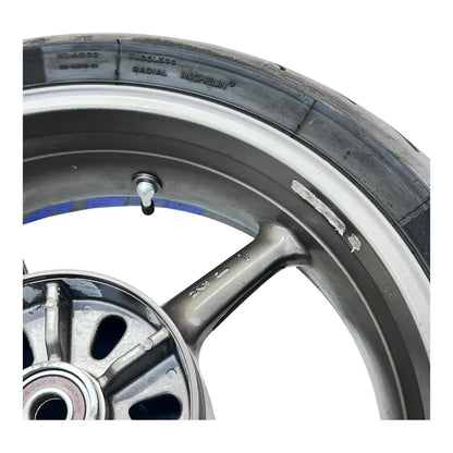 2006 - 2008 TRIUMPH DAYTONA 675 REAR WHEEL BACK RIM TIRE RUBBER HUB GREY OEM