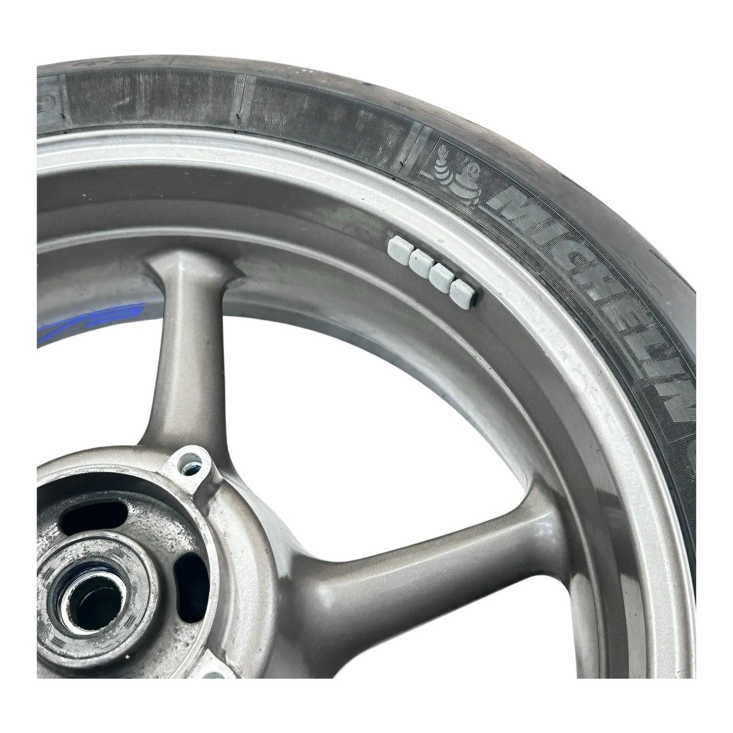 2006 - 2008 TRIUMPH DAYTONA 675 REAR WHEEL BACK RIM TIRE RUBBER HUB GREY OEM