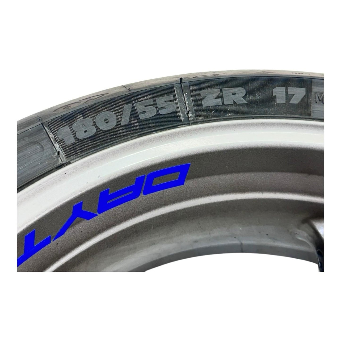 2006 - 2008 TRIUMPH DAYTONA 675 REAR WHEEL BACK RIM TIRE RUBBER HUB GREY OEM