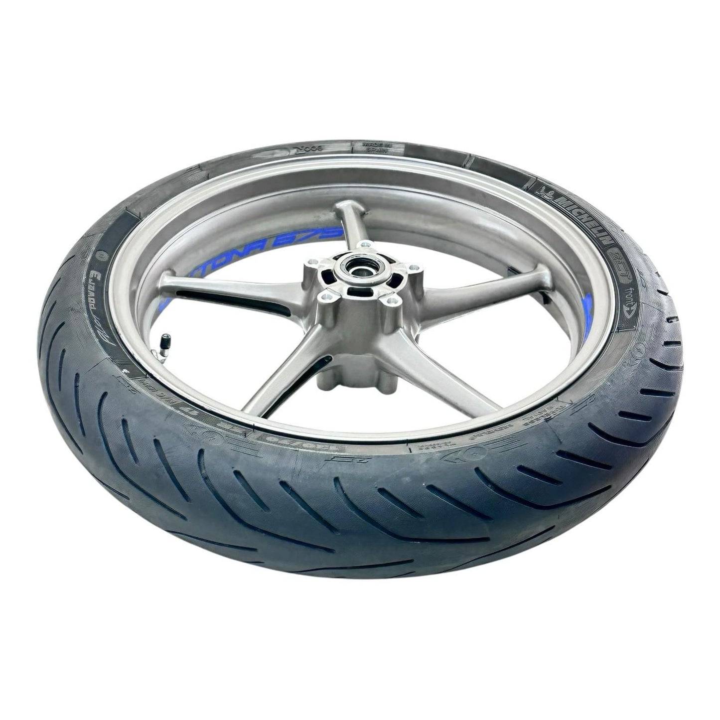 2006 - 2008 TRIUMPH DAYTONA 675 FRONT WHEEL RIM TIRE RUBBER GREY STOCK