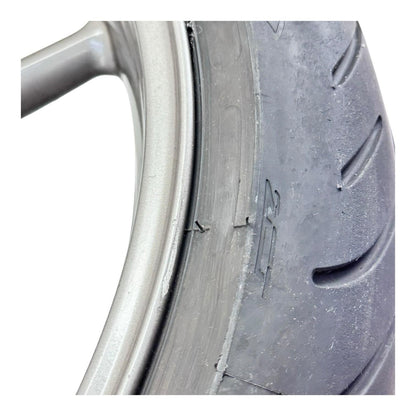 2006 - 2008 TRIUMPH DAYTONA 675 FRONT WHEEL RIM TIRE RUBBER GREY STOCK