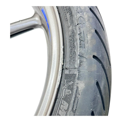 2006 - 2008 TRIUMPH DAYTONA 675 FRONT WHEEL RIM TIRE RUBBER GREY STOCK