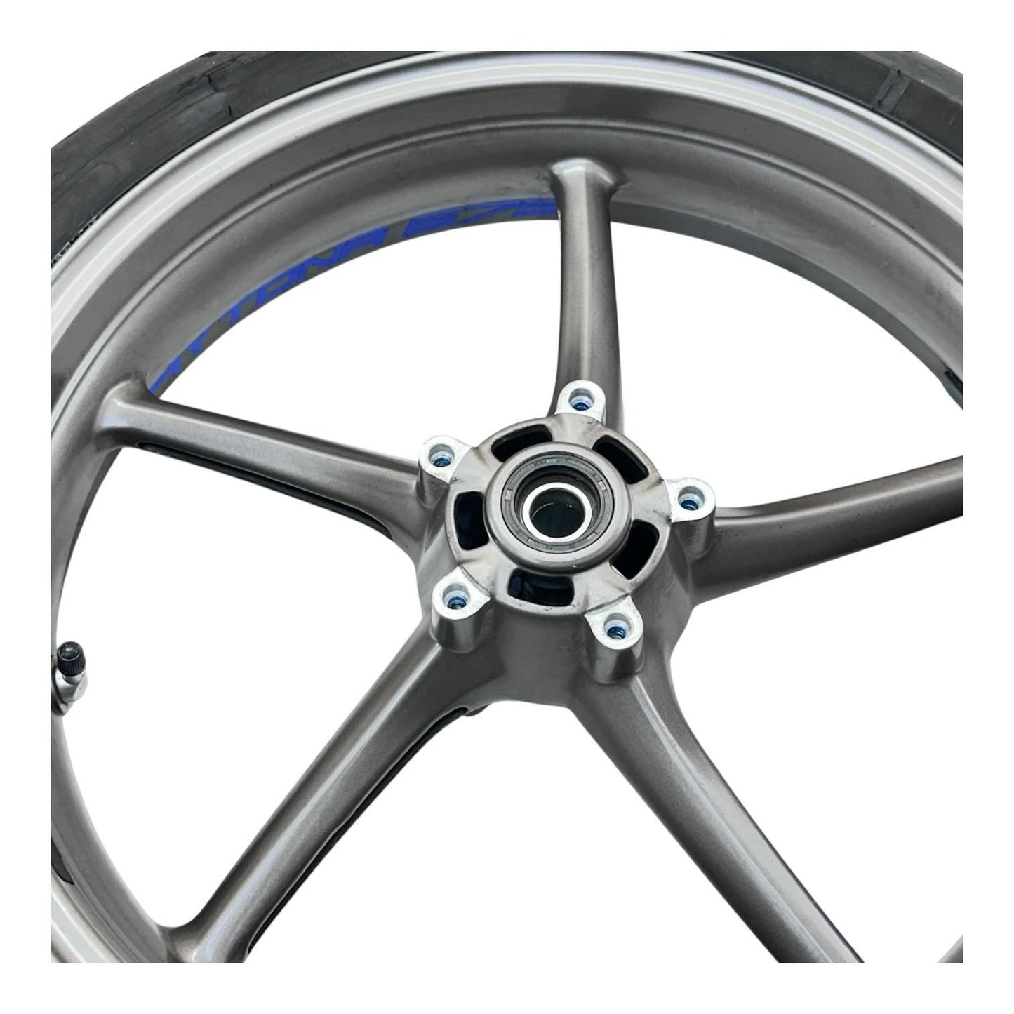 2006 - 2008 TRIUMPH DAYTONA 675 FRONT WHEEL RIM TIRE RUBBER GREY STOCK