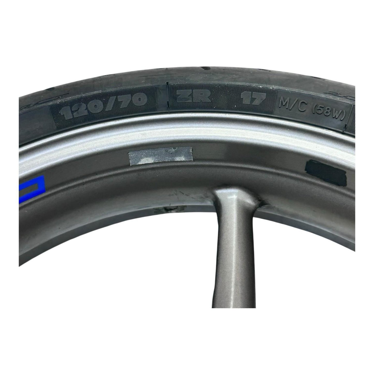 2006 - 2008 TRIUMPH DAYTONA 675 FRONT WHEEL RIM TIRE RUBBER GREY STOCK