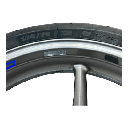 2006 - 2008 TRIUMPH DAYTONA 675 FRONT WHEEL RIM TIRE RUBBER GREY STOCK