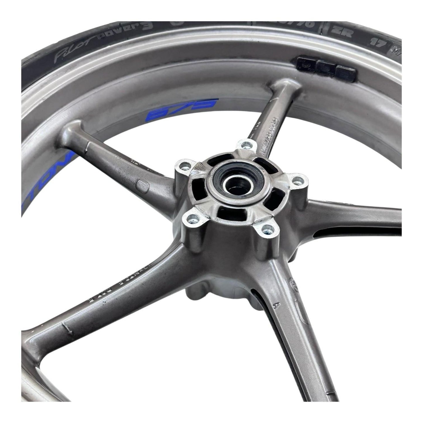 2006 - 2008 TRIUMPH DAYTONA 675 FRONT WHEEL RIM TIRE RUBBER GREY STOCK