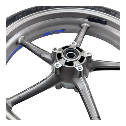 2006 - 2008 TRIUMPH DAYTONA 675 FRONT WHEEL RIM TIRE RUBBER GREY STOCK