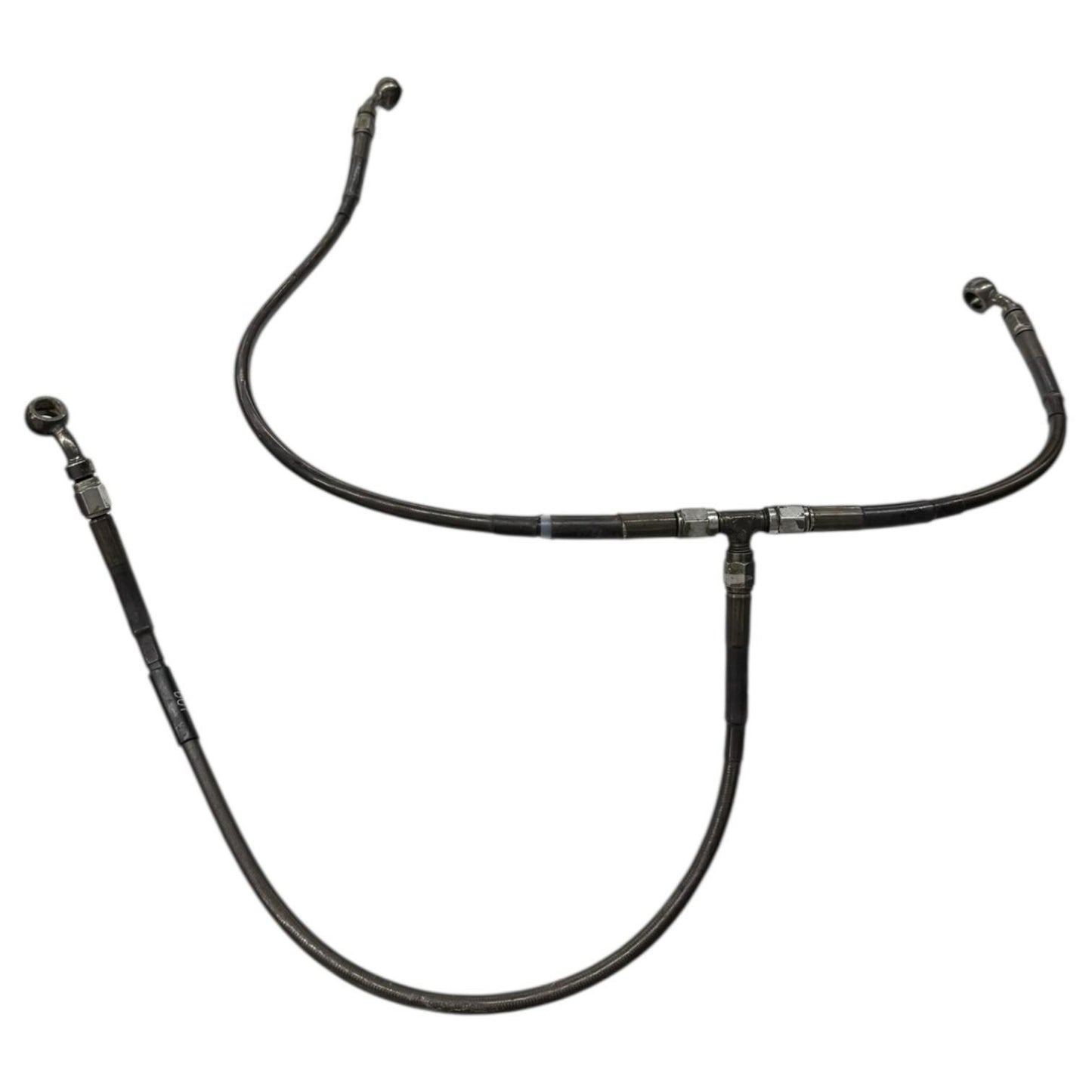 2008 - 2011 HONDA CBR1000RR FRONT BRAKE LINES STEEL BRAIDED CALIPER HOSES