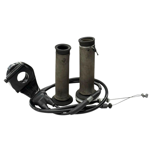 2008 - 2016 YAMAHA YZF R6 THROTTLE CABLES HOUSING GRIPS LEFT RIGHT GOOD