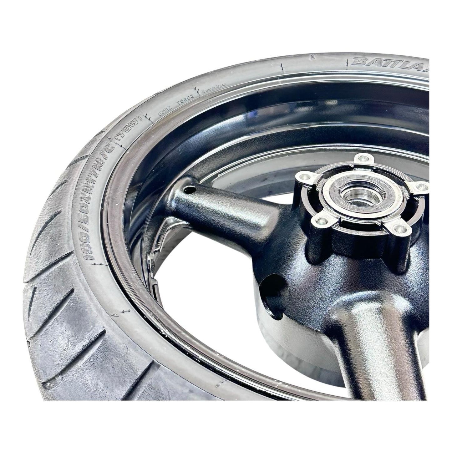 1999 - 2007 SUZUKI HAYABUSA REAR WHEEL BACK RIM TIRE RUBBER BLACK STOCK OEM