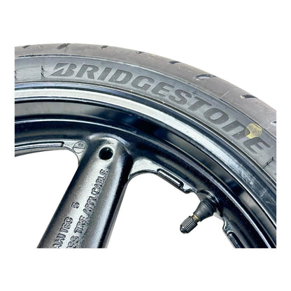 1999 - 2007 SUZUKI HAYABUSA FRONT WHEEL RIM TIRE RUBBER BLACK STOCK OEM