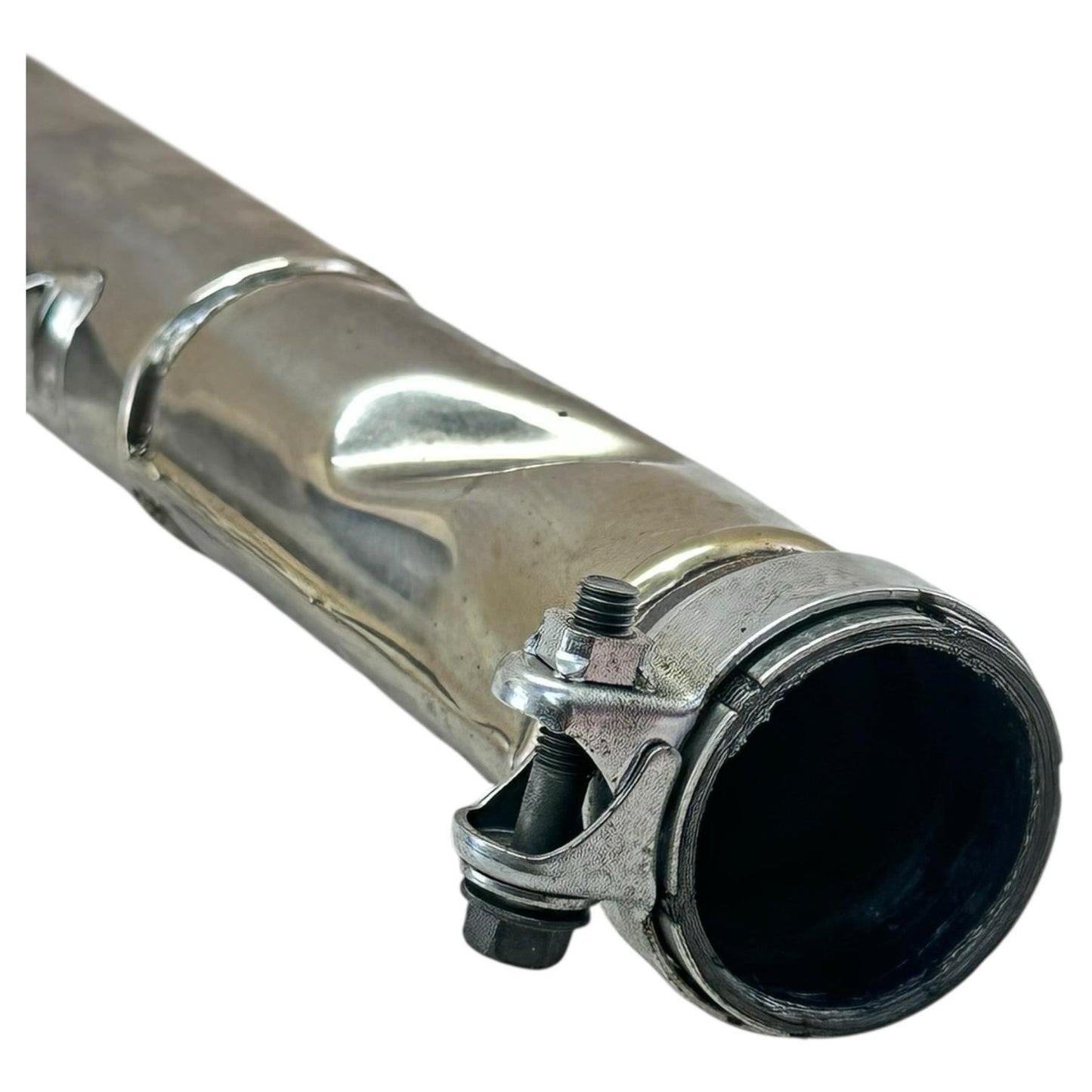 1999 - 2007 SUZUKI HAYABUSA EXHAUST MIDPIPE MUFFLER MIDDLE PIPE *DENTED/STAINED*