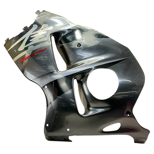 1999 - 2007 SUZUKI HAYABUSA LEFT SIDE MID FAIRING PLASTIC GREY STOCK *SCUFFED*