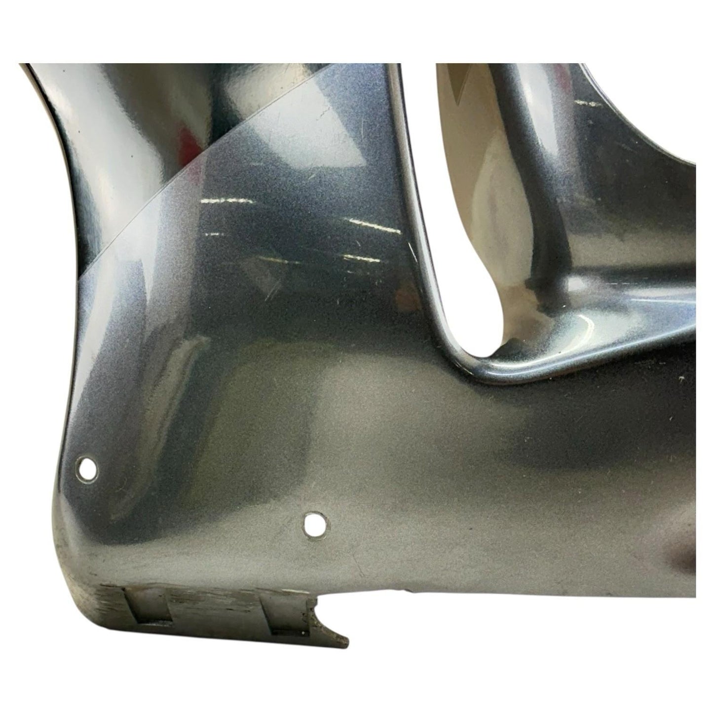 1999 - 2007 SUZUKI HAYABUSA LEFT SIDE MID FAIRING PLASTIC GREY STOCK *SCUFFED*