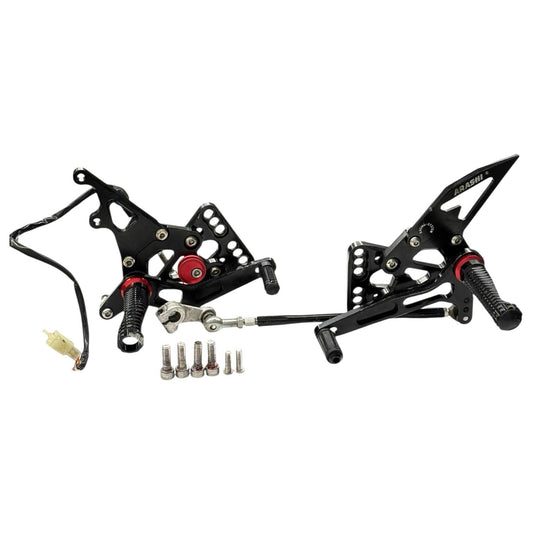 2005 2006 SUZUKI GSXR1000 ARASHI REARSETS LEFT RIGHT HEEL GUARD FOOT PEGS REAR