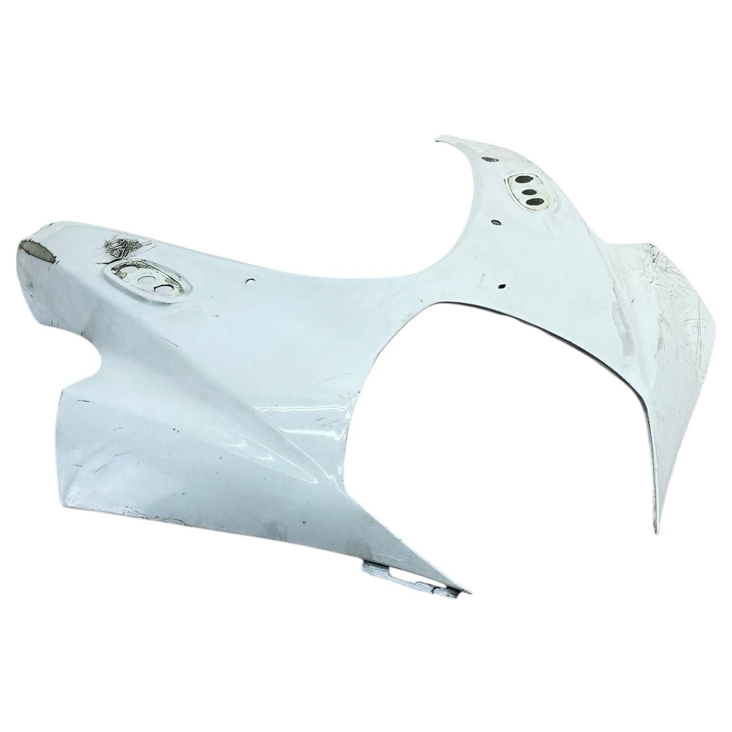 2007 2008 SUZUKI GSXR 1000 FRONT HEADLIGHT COWL NOSE FAIRING WHITE *SCUFFED*