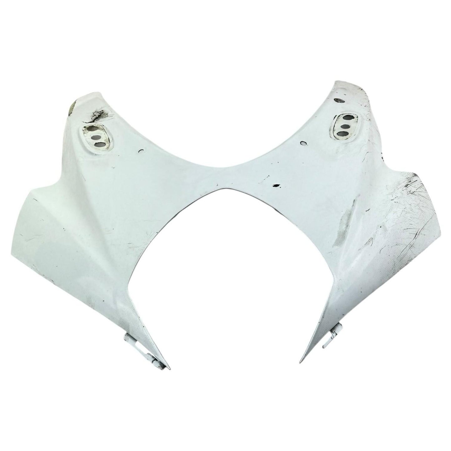 2007 2008 SUZUKI GSXR 1000 FRONT HEADLIGHT COWL NOSE FAIRING WHITE *SCUFFED*